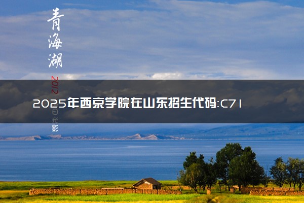 2025年西京学院在山东招生代码：C715 专业代码及报考指南