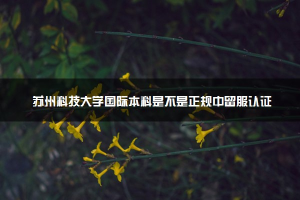 苏州科技大学国际本科是不是正规中留服认证备案学校