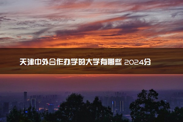 天津中外合作办学的大学有哪些 2024分数线是多少