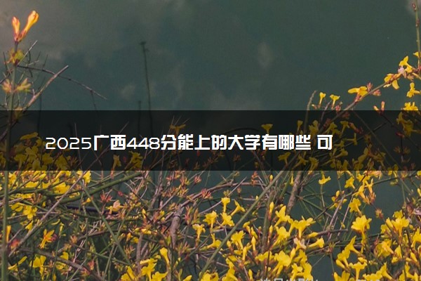 2025广西448分能上的大学有哪些 可以报考院校名单