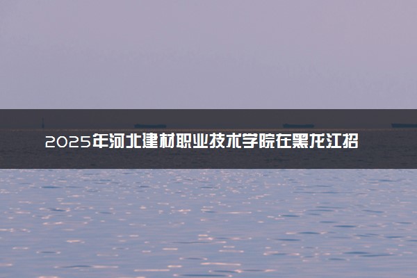 2025年河北建材职业技术学院在黑龙江招生代码：4090 专业代码及报考指南