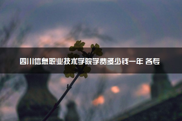 四川信息职业技术学院学费多少钱一年 各专业收费标准（2025年参考）