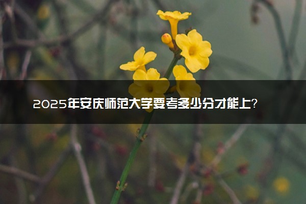 2025年安庆师范大学要考多少分才能上？历年录取分数线及报考指南（含预测）