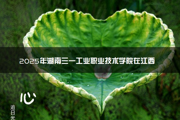 2025年湖南三一工业职业技术学院在江西招生代码：6631 专业代码及报考指南