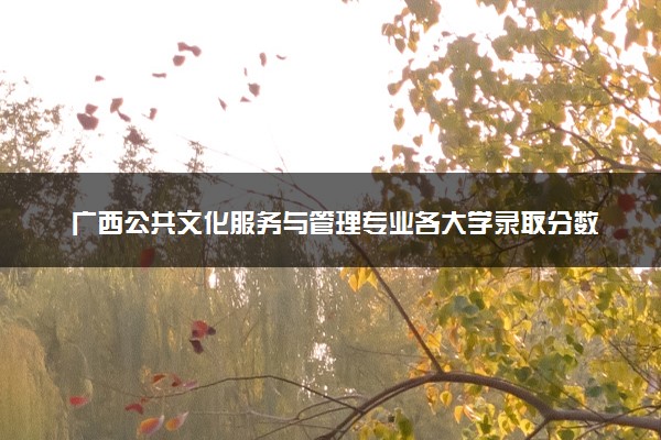 广西公共文化服务与管理专业各大学录取分数线：最低281分能上 开设院校及位次