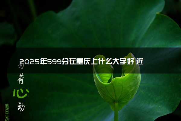 2025年599分在重庆上什么大学好 近三年录取分数线是多少