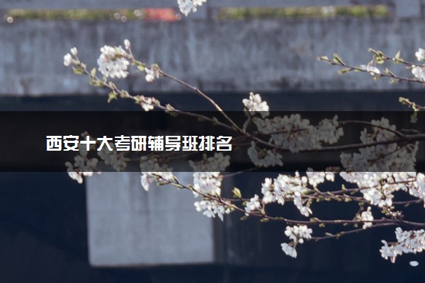 西安十大考研辅导班排名