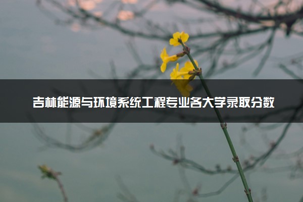 吉林能源与环境系统工程专业各大学录取分数线：最低469分能上 开设院校及位次