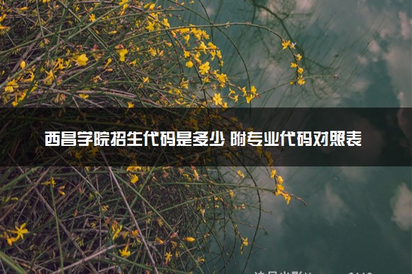 西昌学院招生代码是多少 附专业代码对照表（2025参考）