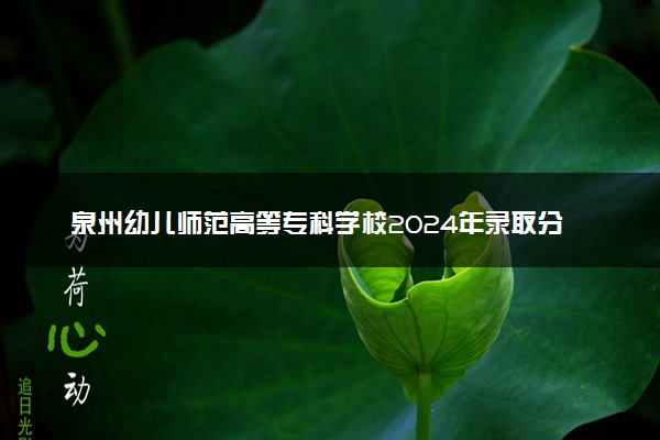 泉州幼儿师范高等专科学校2024年录取分数线汇总 各省最低分与位次排名及2025报考指南