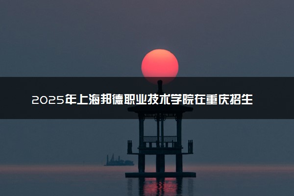 2025年上海邦德职业技术学院在重庆招生代码及专业代码 上海邦德职业技术学院重庆代码是多少？怎么查询？
