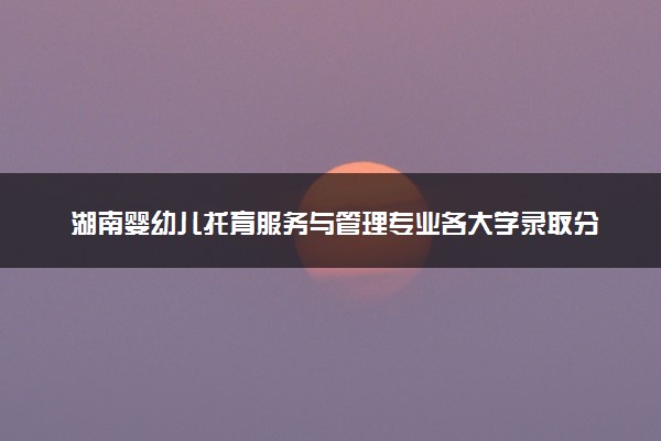 湖南婴幼儿托育服务与管理专业各大学录取分数线：最低200分能上 开设院校及位次