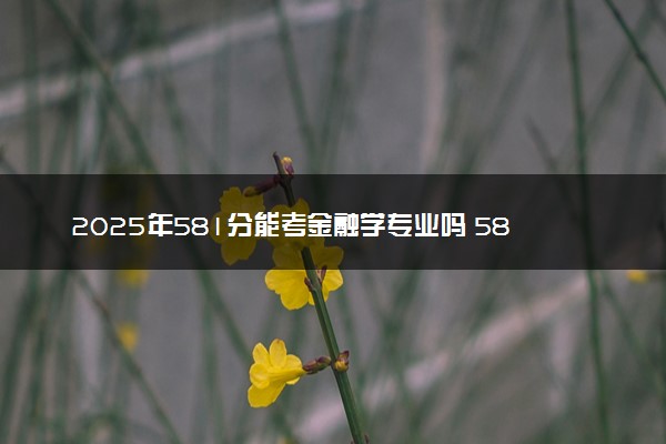 2025年581分能考金融学专业吗 581分金融学专业大学推荐
