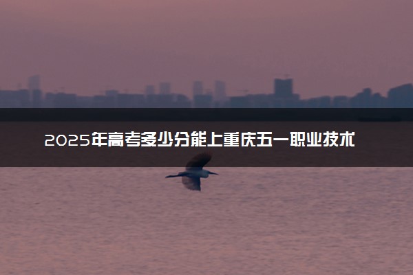 2025年高考多少分能上重庆五一职业技术学院？预测各省份录取分数线（附2024年数据及报考指南）