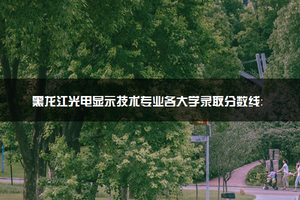 黑龙江光电显示技术专业各大学录取分数线：最低327分能上 开设院校及位次