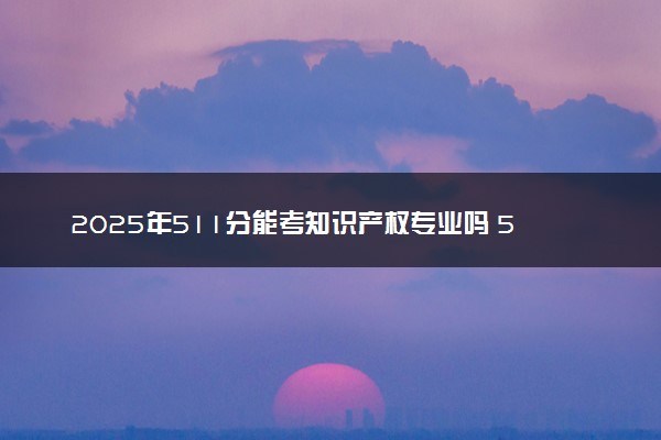 2025年511分能考知识产权专业吗 511分知识产权专业大学推荐