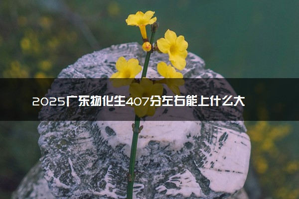 2025广东物化生407分左右能上什么大学 可以报考的院校名单
