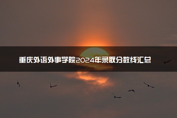 重庆外语外事学院2024年录取分数线汇总 各省最低分与位次排名及2025报考指南
