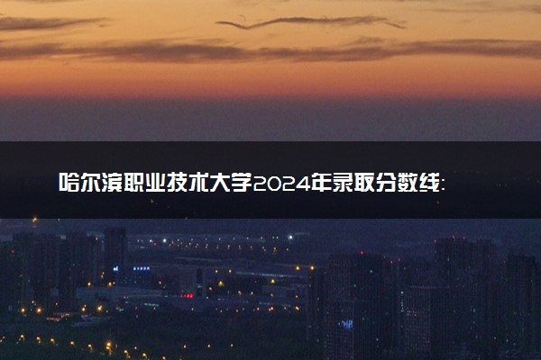 哈尔滨职业技术大学2024年录取分数线：山东498分领跑，河南197分垫底 2025报考建议及事项