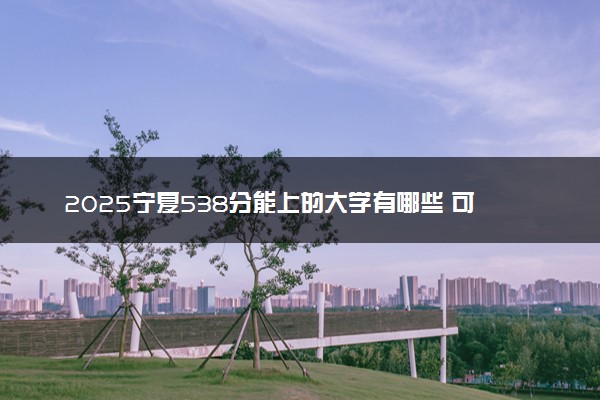2025宁夏538分能上的大学有哪些 可以报考院校名单