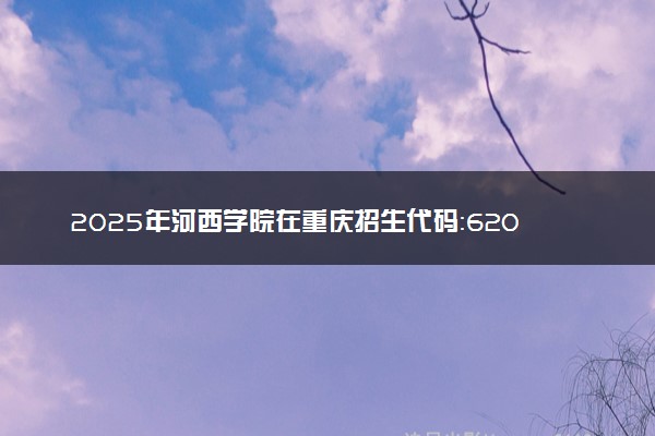 2025年河西学院在重庆招生代码：6205 专业代码及报考指南