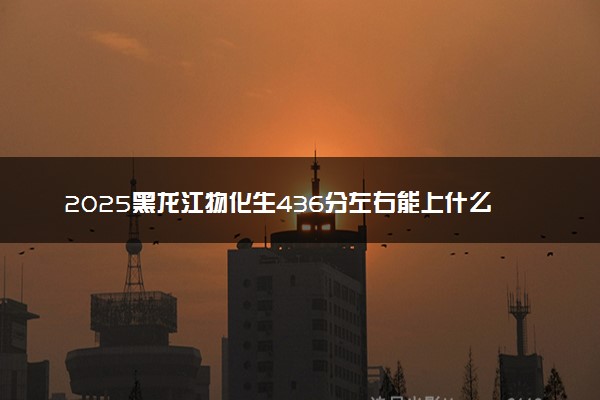 2025黑龙江物化生436分左右能上什么大学 可以报考的院校名单