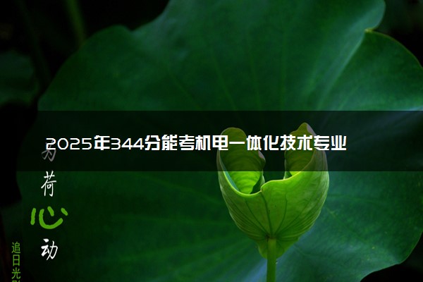 2025年344分能考机电一体化技术专业吗 344分机电一体化技术专业大学推荐