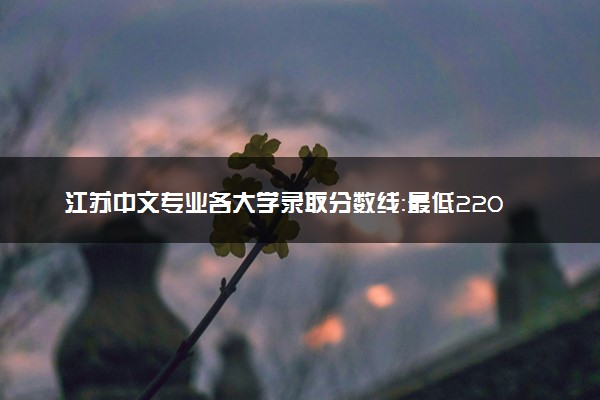 江苏中文专业各大学录取分数线：最低220分能上 开设院校及位次