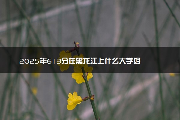 2025年613分在黑龙江上什么大学好 近三年录取分数线是多少