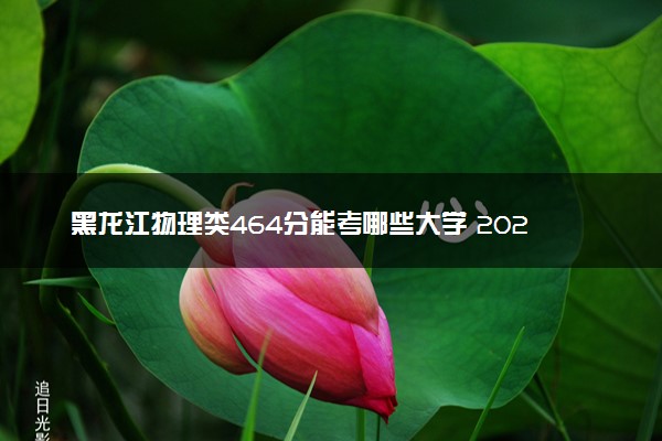 黑龙江物理类464分能考哪些大学 2025考生稳上的大学名单