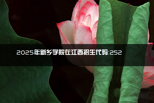 2025年新乡学院在江西招生代码：2527 专业代码及报考指南