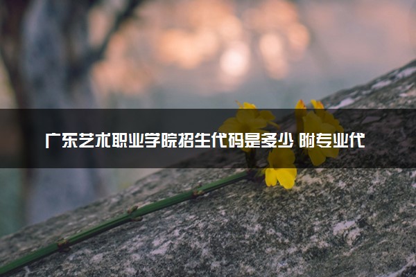 广东艺术职业学院招生代码是多少 附专业代码对照表（2025参考）