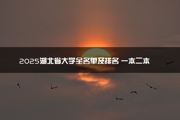 2025湖北省大学全名单及排名 一本二本大学+985/211汇总