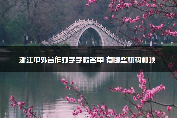 浙江中外合作办学学校名单 有哪些机构和项目