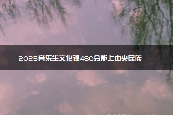 2025音乐生文化课480分能上中央民族大学吗