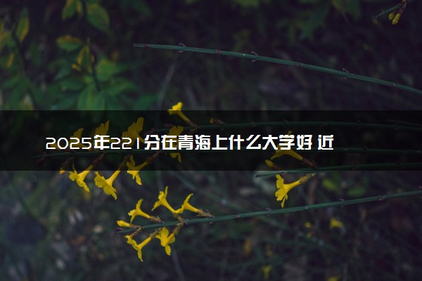 2025年221分在青海上什么大学好 近三年录取分数线是多少