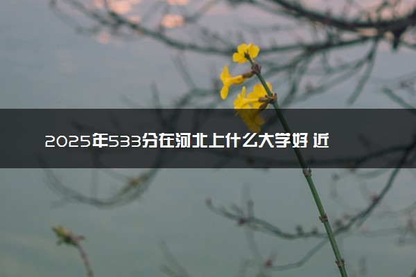 2025年533分在河北上什么大学好 近三年录取分数线是多少
