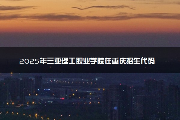 2025年三亚理工职业学院在重庆招生代码：4617 专业代码及报考指南