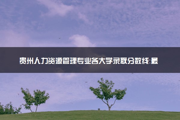 贵州人力资源管理专业各大学录取分数线：最低248分能上 开设院校及位次