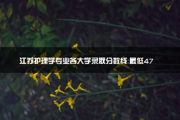 江苏护理学专业各大学录取分数线：最低478分能上 开设院校及位次
