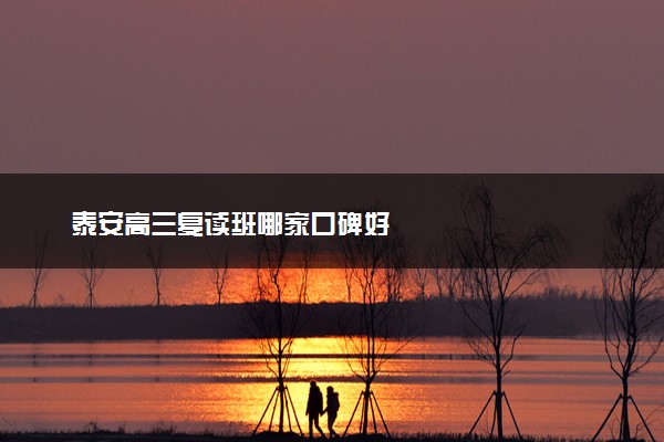 泰安高三复读班哪家口碑好