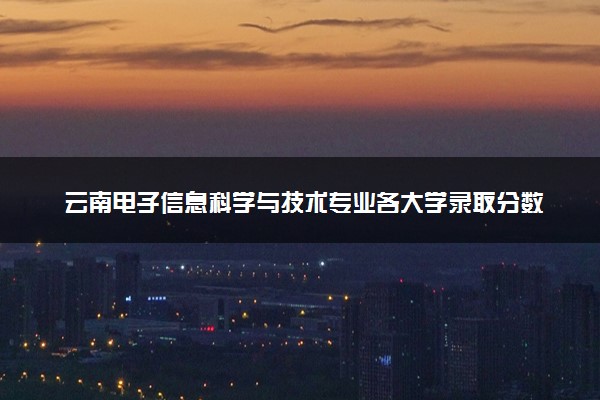 云南电子信息科学与技术专业各大学录取分数线：最低415分能上 开设院校及位次