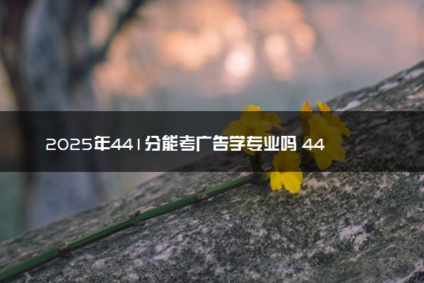 2025年441分能考广告学专业吗 441分广告学专业大学推荐
