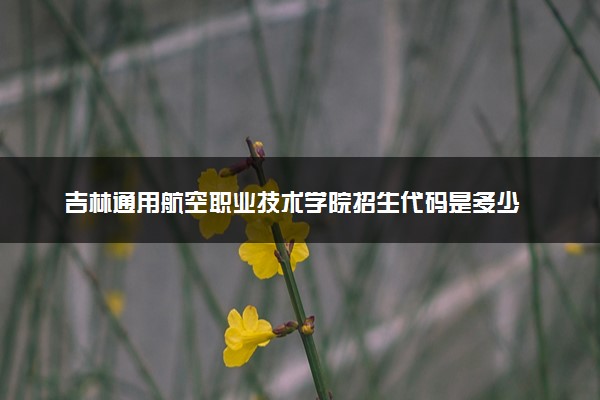 吉林通用航空职业技术学院招生代码是多少 附专业代码对照表（2025参考）