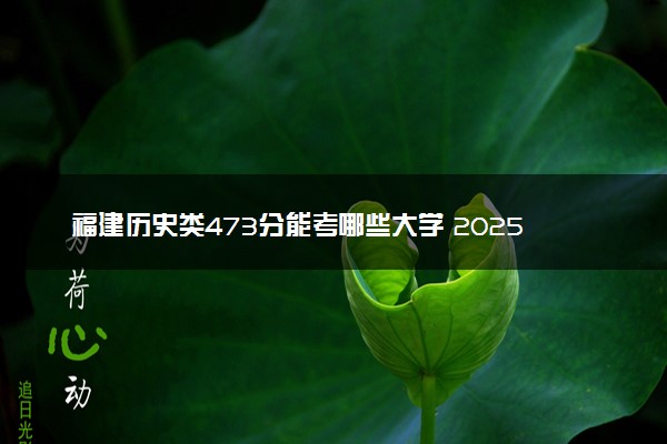 福建历史类473分能考哪些大学 2025考生稳上的大学名单