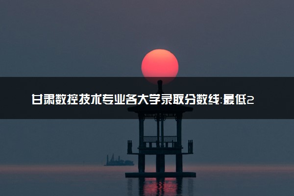 甘肃数控技术专业各大学录取分数线：最低254分能上 开设院校及位次