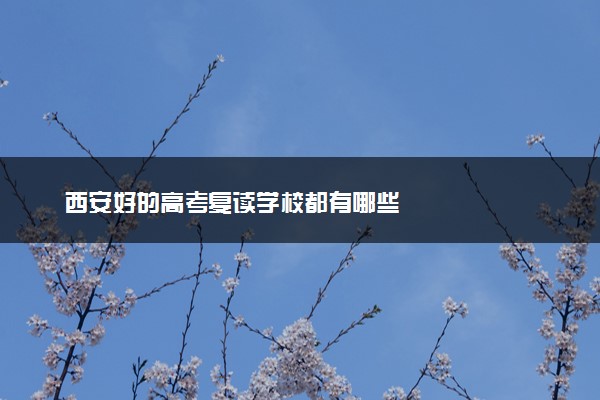 西安好的高考复读学校都有哪些