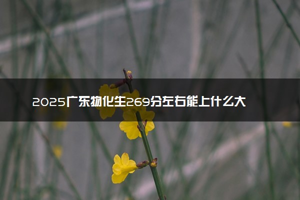 2025广东物化生269分左右能上什么大学 可以报考的院校名单