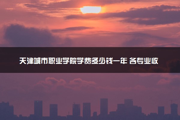 天津城市职业学院学费多少钱一年 各专业收费标准（2025年参考）