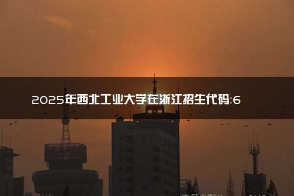 2025年西北工业大学在浙江招生代码：6145 专业代码及报考指南